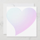 Bleek blauwe roze gradiënt groot hart moderne kaar (Voorkant)