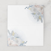 bleek blauwe rozen waterverf plaatskaartje (Buitenkant ongevouwen)