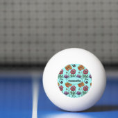 Bleek Blauwe Shabby Poppy  Naam Pingpongbal (Net)