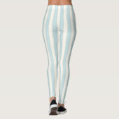 Bleek Blauwe Verticale Strepen Leggings (Achterkant)