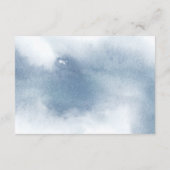 Bleek Blauwe Waterverf, Bloemen Huwelijk QR Code R Informatiekaartje (Achterkant)