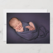 Bleek Blauwgroen Beer Inleiding Baby Aankondiging (Achterkant)