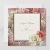 Bleek bleekroze en crème Verloving Kaart (Achterkant)