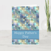 Bleek Blue Bokeh Happy Vaderdag Kaart (Voorkant)