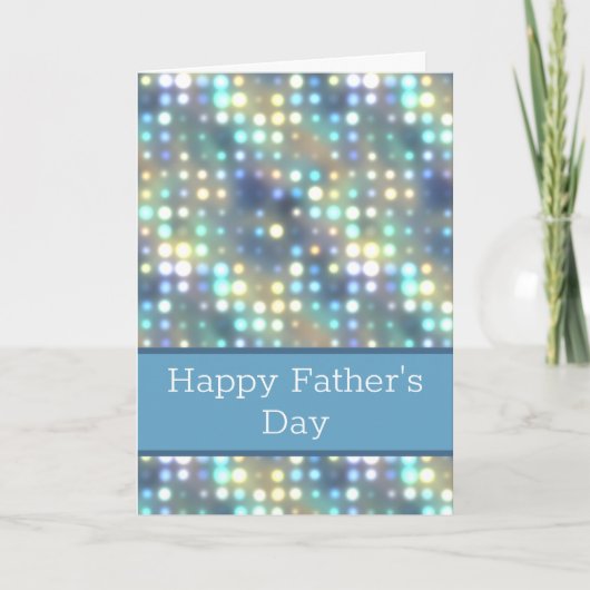 Bleek Blue Bokeh Happy Vaderdag Kaart (Voorkant)