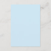 Bleek Blue Book Request Boy Baby shower Informatiekaartje (Achterkant)