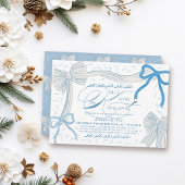 Bleek Blue Bows Ze is het knopen van de knoop Vrij Kaart