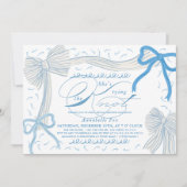 Bleek Blue Bows Ze is het knopen van de knoop Vrij Kaart (Voorkant)