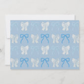 Bleek Blue Bows Ze is het knopen van de knoop Vrij Kaart (Achterkant)