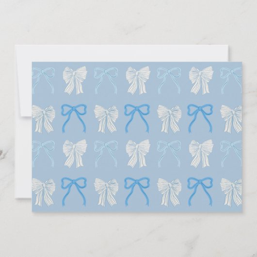 Bleek Blue Bows Ze is het knopen van de knoop Vrij Kaart (Achterkant)