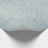 Bleek Blue Denim Jeans Textuur Cadeaupapier (Hoek)