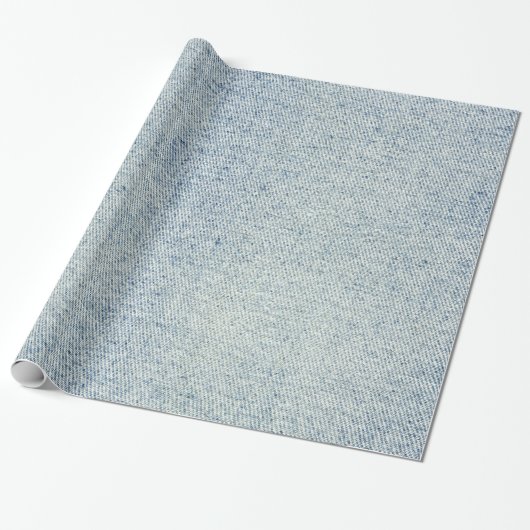 Bleek Blue Denim Jeans Textuur Cadeaupapier (Uitgerold)