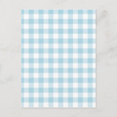 Bleek Blue Gingham Briefkaart (Voorkant)