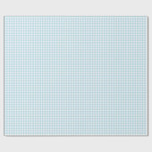 Bleek Blue Gingham Cadeaupapier (Vlak)