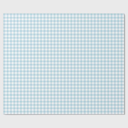 Bleek Blue Gingham Cadeaupapier (Vlak)