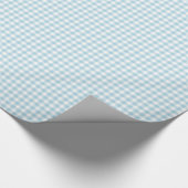 Bleek Blue Gingham Cadeaupapier (Hoek)