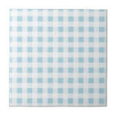 Bleek Blue Gingham Tegeltje (Voorkant)