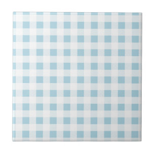 Bleek Blue Gingham Tegeltje