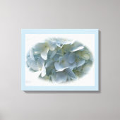 Bleek Blue Hydrangea Flowers Canvas Afdruk (Voorkant)