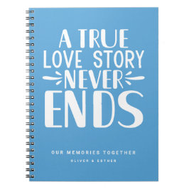 Bleek Blue Love Story eindigt nooit met Keepsake-N Notitieboek