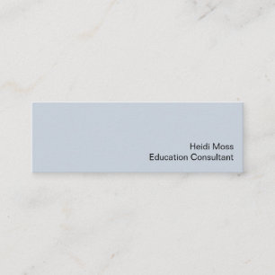 Bleek-Blue-minimalistische onderwijsconsultant Mini Visitekaartje