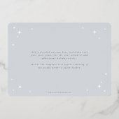 Bleek Blue Season's Greetings Retro Stars Flat Folie Feestdagenkaart (Achterkant)