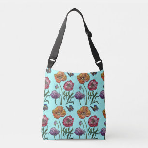 Bleek Blue Shabby Poppy Crossbody Bag Tas