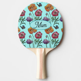 Bleek Blue Shabby Poppy Mum Moederdag Gifts Tafeltennisbatje