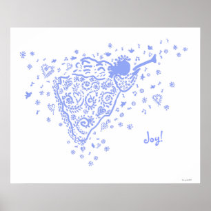 Bleek Blue Trumpet Angel poster