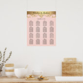 Bleek Blush- en Gold Design - 16-zitkaars Poster (Keuken)