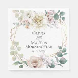 Bleek Blush en ivoren pony's Servet