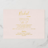 Bleek Blush Gold Foil Vrijgezellenfeest Folie Uitnodiging (Voorkant)