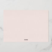 Bleek Blush Gold Foil Vrijgezellenfeest Folie Uitnodiging (Achterkant)