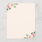 Bleek Blush Pink Floral - Aangepast schrijven (Achterkant)