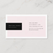 Bleek Blush Pink Hallo Prachtige schoonheidsminima Visitekaartje (Achterkant)