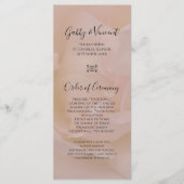 Bleek Blush Pink Rose Floral Wedding Programme Programmakaart (Voorkant)
