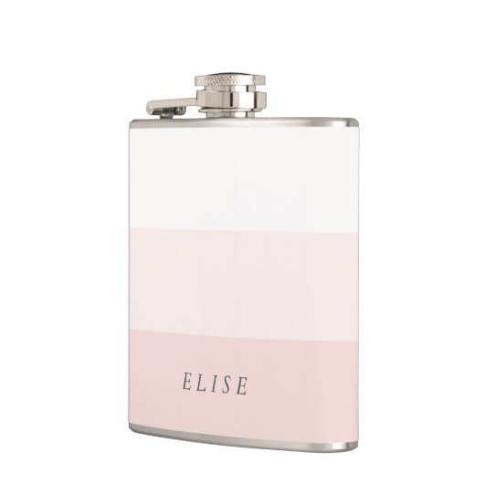 Bleek Blush roze en grijs kleurblok Heupfles (Links)