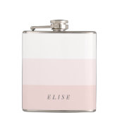 Bleek Blush roze en grijs kleurblok Heupfles (Voorkant)