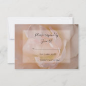 Bleek Blush Roze Rose Floral Wedding RSVP Reactie (Voorkant)