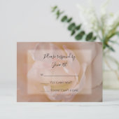 Bleek Blush Roze Rose Floral Wedding RSVP Reactie Kaartje (Staand voorkant)