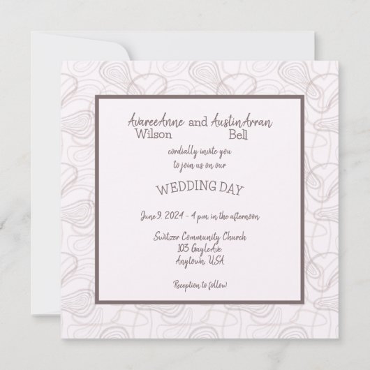 Bleek Bourgondië Abstract  Kaart (Voorkant)