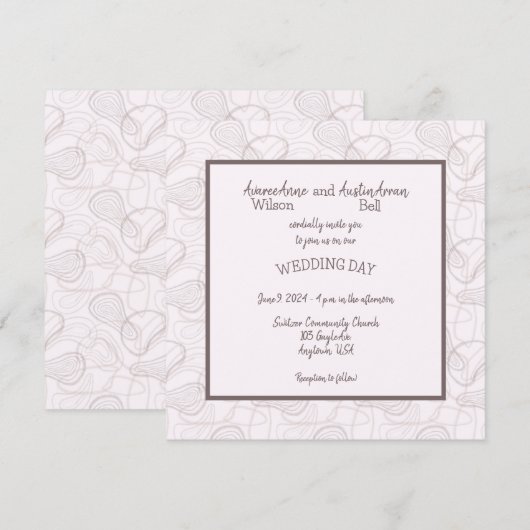 Bleek Bourgondië Abstract Kaart (Voorkant / Achterkant)