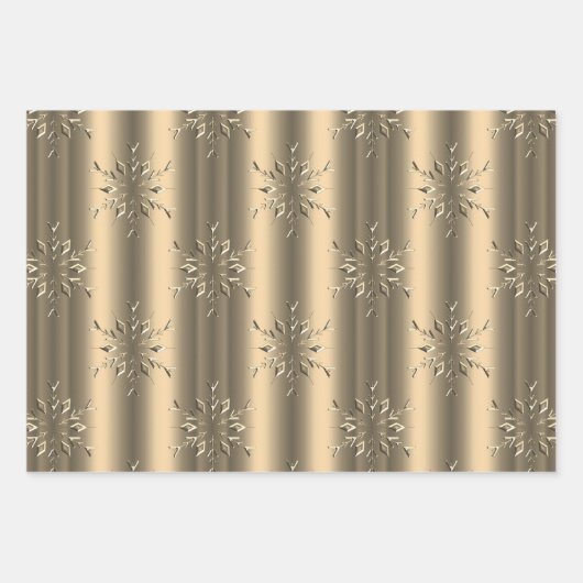 Bleek brons en gouden kerst inpakpapier vel (Voorkant 3)