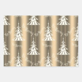 Bleek brons en gouden kerst inpakpapier vel (Voorkant)