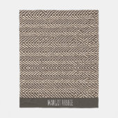 Bleek bruine stoffen tapijten Geometrisch patroon Fleece Deken (Voorkant)