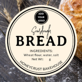 Bleek Crème Bakkerij Sourdough Brood Label Sticker