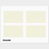 Bleek Crème Beige Rechthoekige Sticker (Vel)