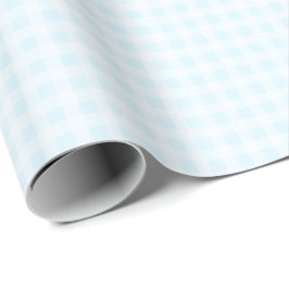 Bleek cyaanblauw geruit inpakpapier