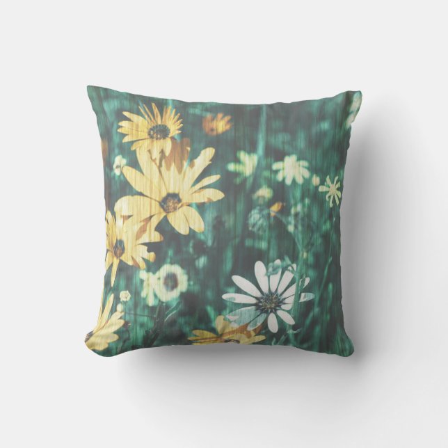 Bleek deeg Namaqualand Flowers Pillow-kussen Kussen (Voorkant)