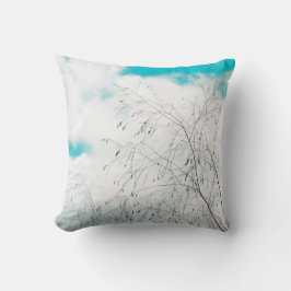 Bleek deegblad Light Blue Turquoise Tree Brunches  Kussen